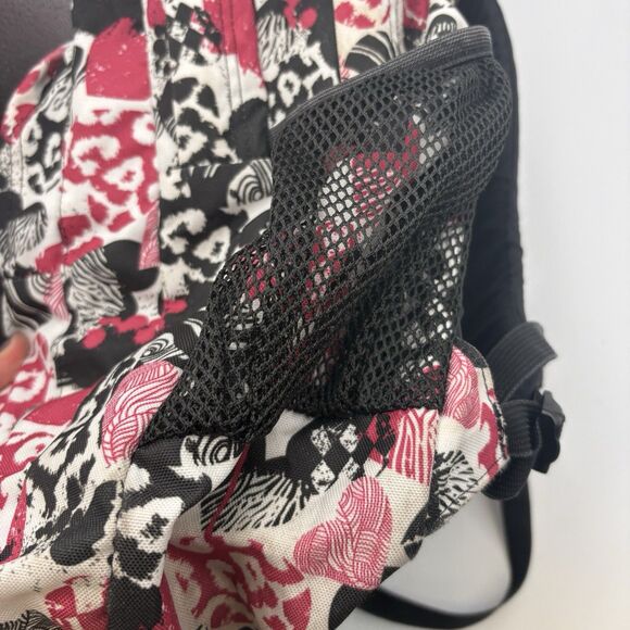 Jansport Mini Backpack Day Bag Hearts Black Pink - Picture 8 of 9